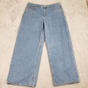 French Connection Wide Leg Jeans Light Wash Denim Women's 10 (36) Plus High Rise